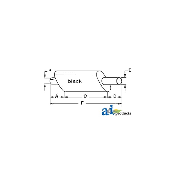 Muffler 35" x12" x6"